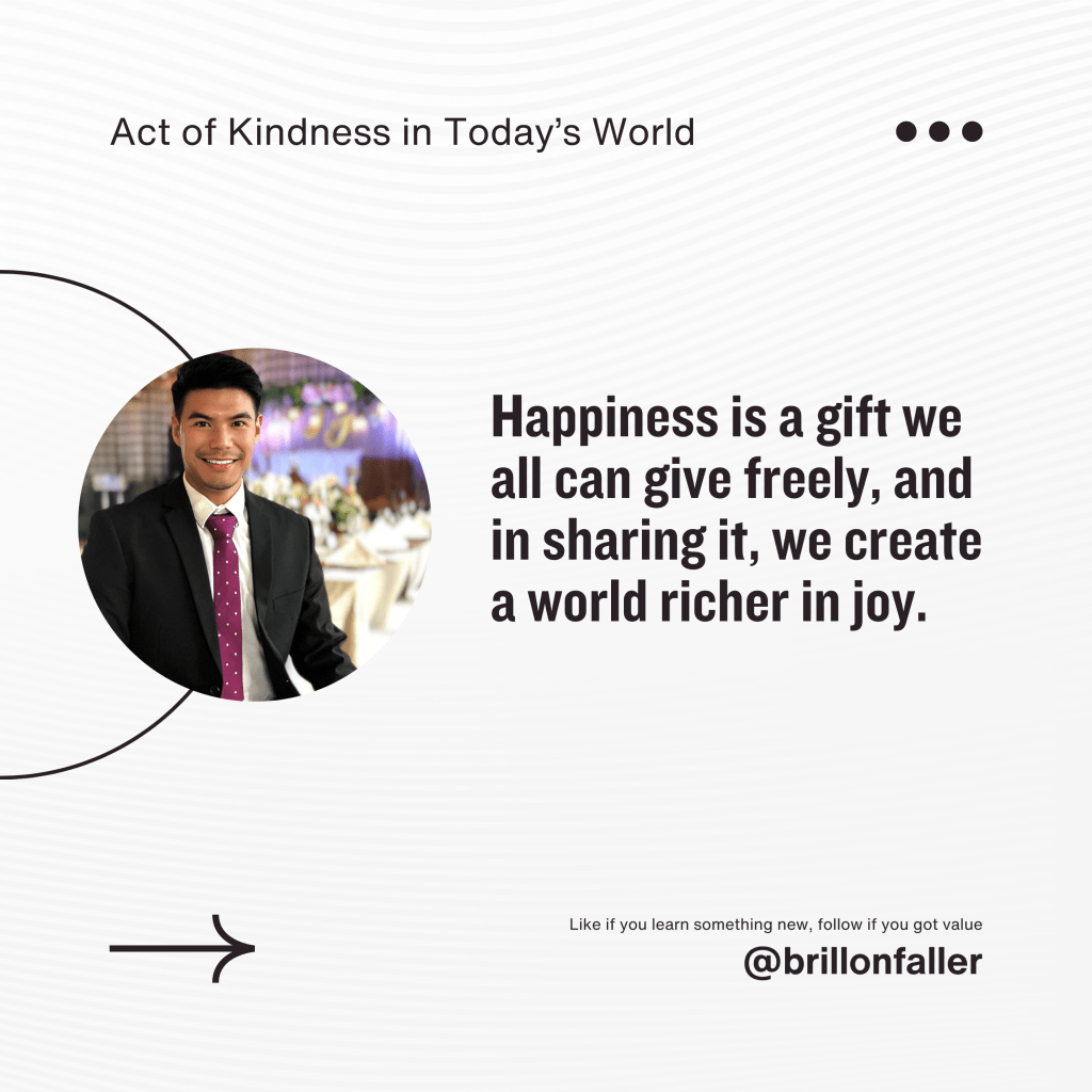 One smile, one act of kindness, one moment of joy at a time.